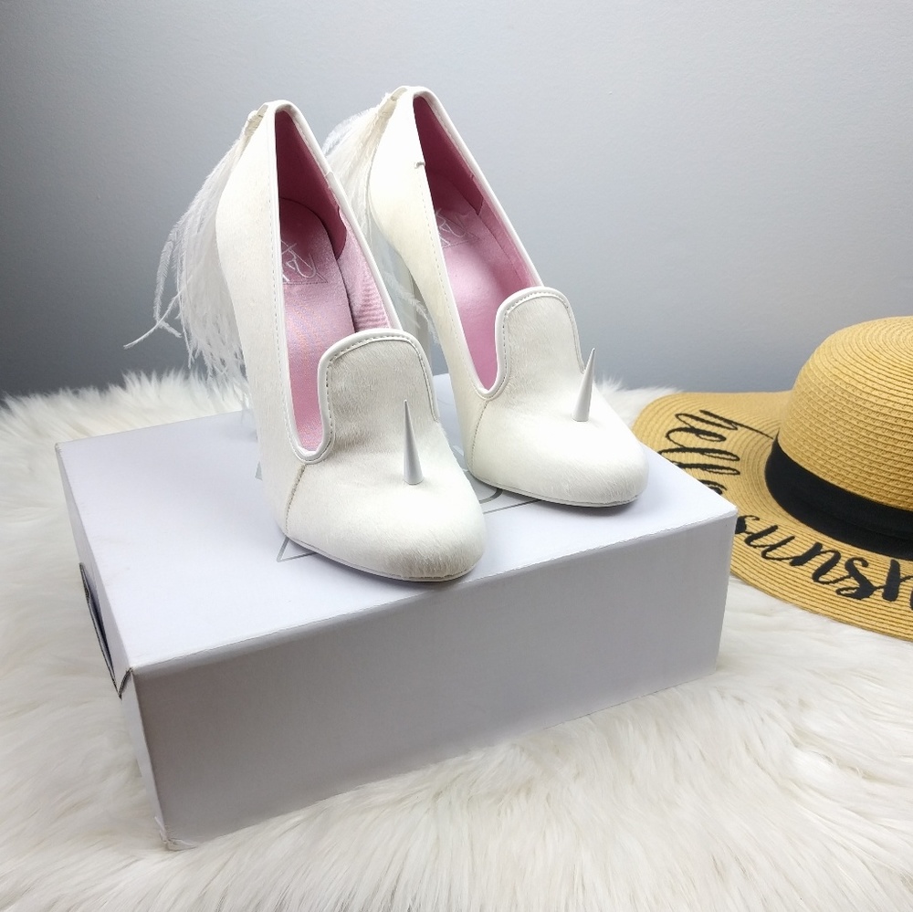 Dolls Kill YRU Posch Unicorn Heels 7 New in Box - Picture 4 of 8